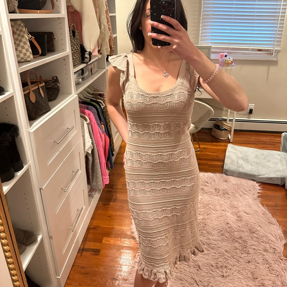 Pretty Knit Ruffle Dress - Picture 1 of 3